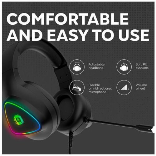 Гарнітура дротова Canyon Shadder GH-6 Gaming 3.5mm RGB Black (CND-SGHS6B)