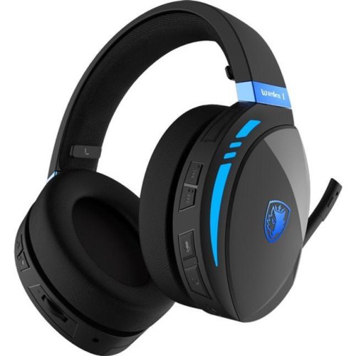 Гарнітура бездротова Sades SA-201 Warden I Black/Blue (sa201bkb)