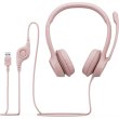 Гарнітура дротова Logitech H390 USB Rose (981-001281)