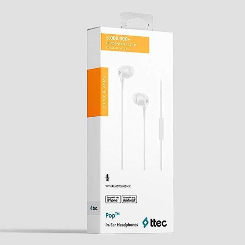 Гарнітура дротова Ttec Pop White (2KMM13B)