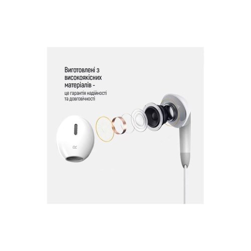 Гарнітура дротова ColorWay 3.5 mm Wired Earphone Sound Wave White (CW-WD04WT)