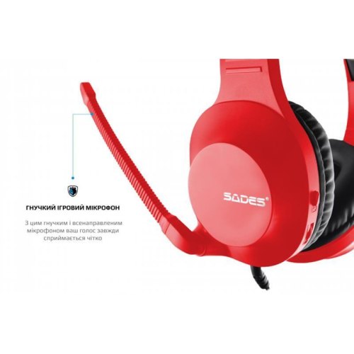 Гарнітура дротова Sades SA-721 Spirits Red (sa721rdj)