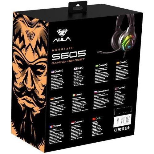 Гарнітура дротова Aula S605 Wired gaming headset Black (6948391235202)