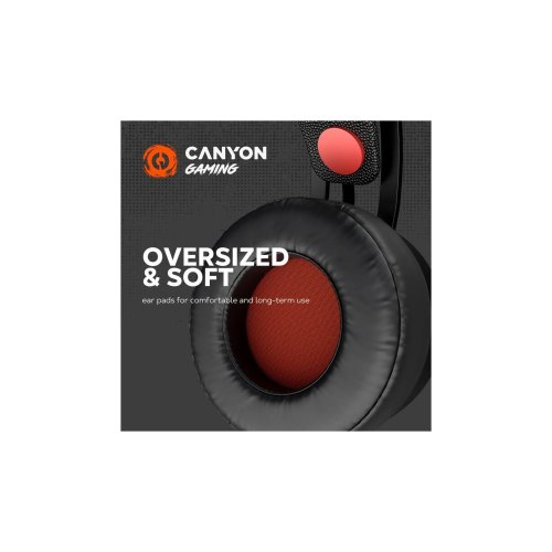 Гарнітура дротова Canyon GH-8A Black/Orange (CND-SGHS8A)