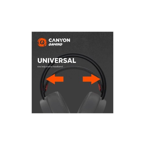 Гарнітура дротова Canyon GH-8A Black/Orange (CND-SGHS8A)