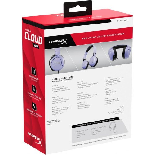 Гарнітура дротова HyperX Cloud Mini Lavender (7G8F5AA)