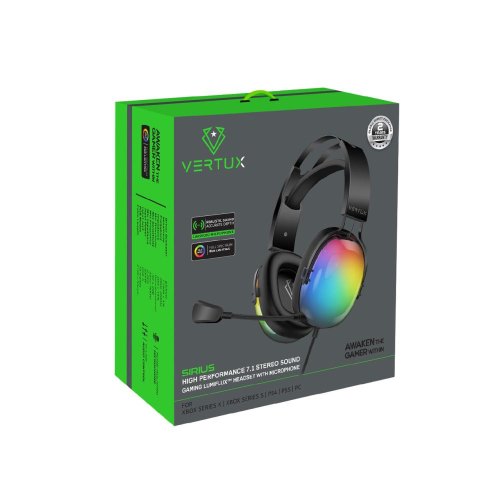 Гарнітура дротова Vertux Sirius Black