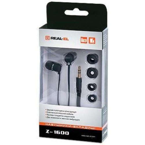 Гарнітура дротова REAL-EL Z-1600 Mobile Black (EL124100036)