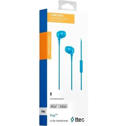 Гарнітура дротова Ttec Pop Blue (2KMM13M)