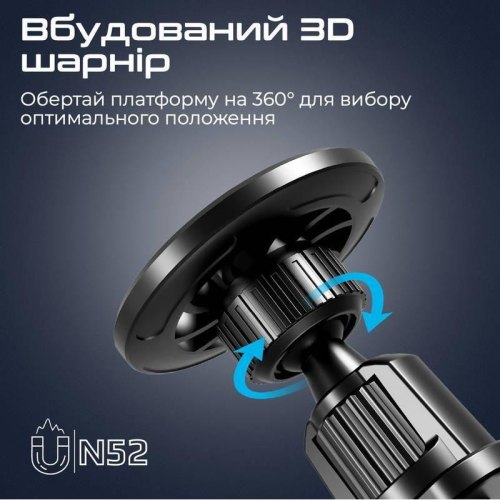Автомобільний тримач Promate Clipmount Black