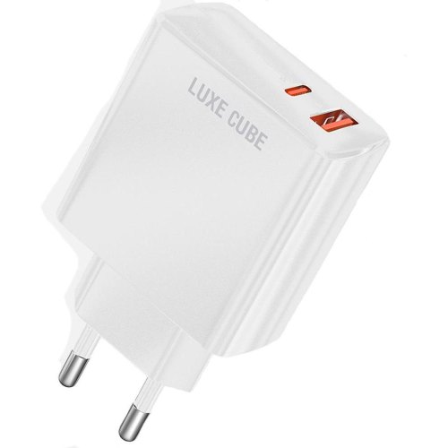 Мережевий зарядний пристрій Luxe Cube, 2xUSB, 36W, QC3.0/PD, White (4120201336367)