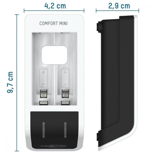 Зарядний пристрій для акумуляторів Ansmann Comfort Mini, 2хAA (1001-0091-01)