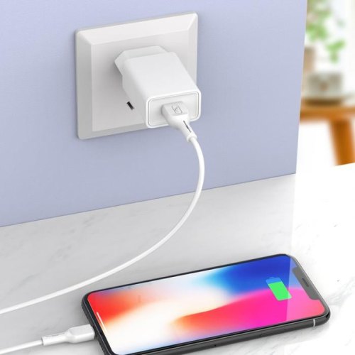 Мережевий зарядний пристрій SkyDolphin SC36V, 1xUSB, 2.4A, кабель microUSB, White (SDMZP-000118)