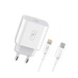 Мережевий зарядний пристрій SkyDolphin SC18EL, USB Type-C, 3A, PD2.0, кабель Lightning, White (MZP-000156)