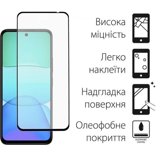 Захисне скло Dengos для Samsung Galaxy A06 (SM-A065), Full Glue, Black (TGFG-365)