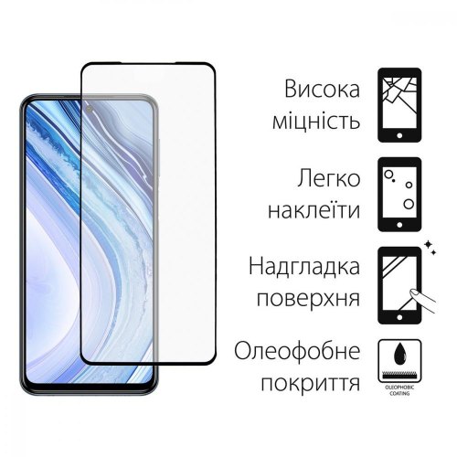 Захисне скло Dengos для Xiaomi Redmi Note 9 Pro/9s, Full Glue, Black, 2шт (DG-TG2P-43)