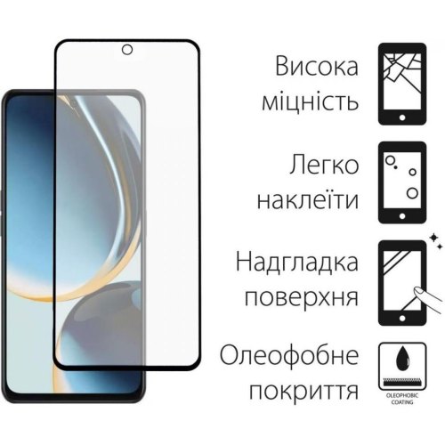 Захисне скло Dengos для OnePlus Nord CE 3 Lite 5G, Full Glue, Black (DG-TG2P-51)