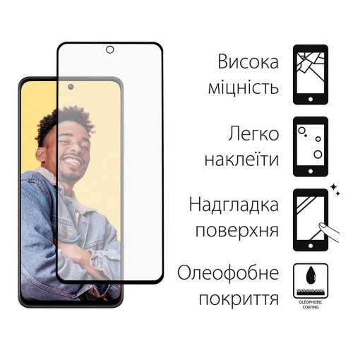 Захисне скло Dengos для Realme C55, Full Glue, Black (DG-TG2P-47)