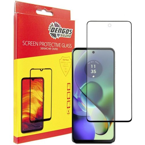 Захисне скло Dengos для Motorola Moto G54, Full Glue, Black (TGFG-326)