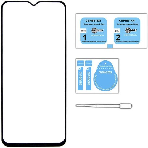 Захисне скло Dengos для Motorola Moto G54, Full Glue, Black (TGFG-326)