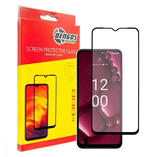 Захисне скло Dengos для Xiaomi Poco C65, Full Glue, Black (TGFG-352)