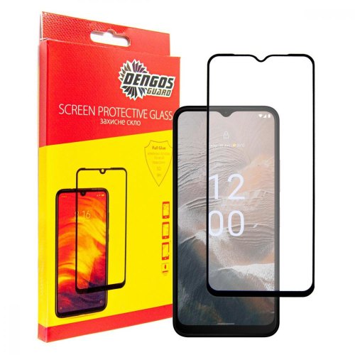 Захисне скло Dengos для Nokia C32, Full Glue, Black (TGFG-306)