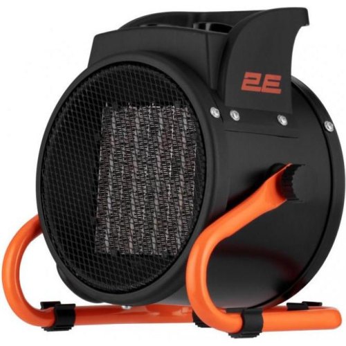 Теплова гармата електрична 2E Ceramic, 2кВт, 20м.кв., 197м.куб/год, керамічний нагрівальний елемент (PTC), чорна (2E-AHC2000)