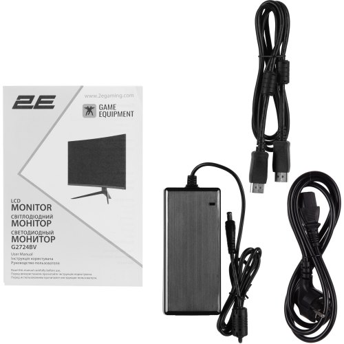 Монітор 2E GAMING G2724BV 27 VA, вигнутий, 2560x1440, 165Hz, 1ms, FreeSync, HDMI/DP (2E-G2724BV-01.UA)