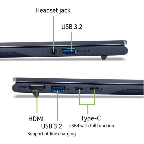 Ноутбук Acer Swift 14 AI SF14-51 14.5 2.8K OLED, Intel U5-226V, 16GB, SSD 512GB, UMA, Win11, синій (NX.J2KEU.001)