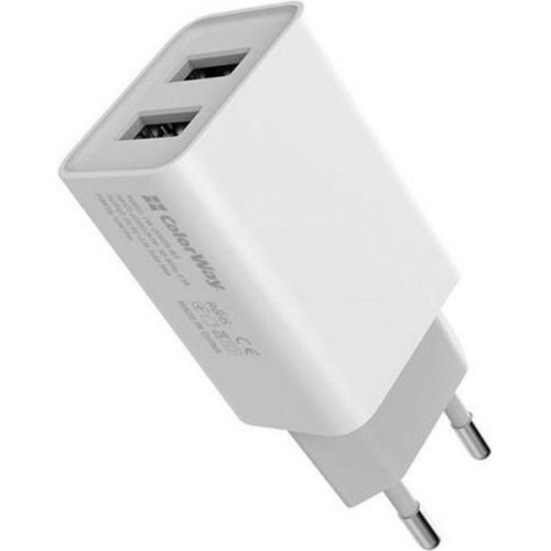 МЗП Colorway 2USB AUTO ID 2.1A (10W) White