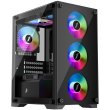 Корпус 1stPlayer X2-M-4F2(AP), без блоку живлення, чорний