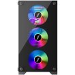 Корпус 1stPlayer X2-M-4F2(AP), без блоку живлення, чорний