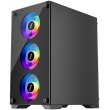 Корпус 1stPlayer X2-M-4F2(AP), без блоку живлення, чорний