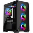 Корпус 1stPlayer X2-M-4F2(AP), без блоку живлення, чорний