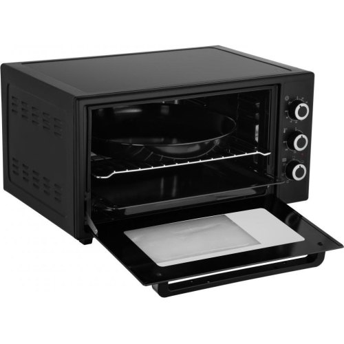 Піч електрична ARDESTO, 48л, 1600Вт, механічне керування, конвенція, рожен, чорна (MEO-F48RCB)