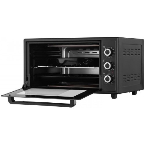 Піч електрична ARDESTO, 48л, 1600Вт, механічне керування, конвенція, рожен, чорна (MEO-F48RCB)