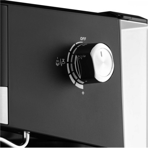 Кавоварка ріжкова Ardesto YCM-E1700, 1.5л, мелена, ручний капучинатор, сенсорне керування, чорно-срібляста