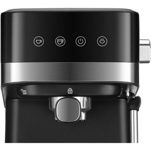 Кавоварка ріжкова Ardesto YCM-E1700, 1.5л, мелена, ручний капучинатор, сенсорне керування, чорно-срібляста