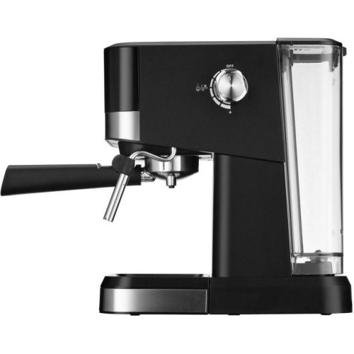 Кавоварка ріжкова Ardesto YCM-E1700, 1.5л, мелена, ручний капучинатор, сенсорне керування, чорно-срібляста