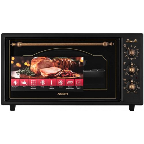 Піч електрична ARDESTO Line-R, 48л, 1600Вт, механічне керування, конвенція, чорна (MEO-F48BLR)