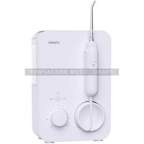 Іригатор стаціонарний Ardesto OI-T600W, чаша 600мл, від мережі , 7 насадок, білий