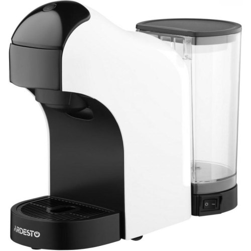 Кавоварка капсульна Ardesto YCM-CNDE, 0.8л, капсули Nespresso, Nescafe Dolce Gusto, мелена кава, сенсорне керування, біла