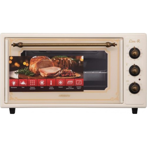 Піч електрична ARDESTO Line-R, 48л, 1600Вт, механічне керування, конвенція, кремова (MEO-F48CRLR)