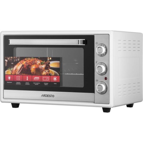 Піч електрична ARDESTO, 60л, 2000Вт, механічне керування, подвійне скло, біла (MEO-F60W)