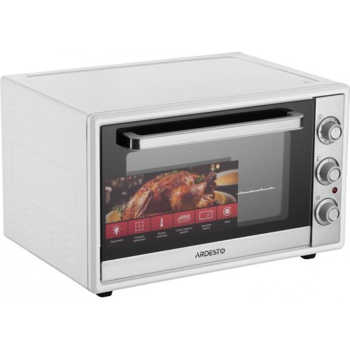 Піч електрична ARDESTO, 60л, 2000Вт, механічне керування, подвійне скло, біла (MEO-F60W)