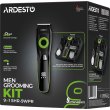 Набір для стрижки Ardesto SHR-9WPR, для бороди/вусів/голови/носа/тіла, мережа/акумулятор, 9 насадок, титанове напилення, чорний