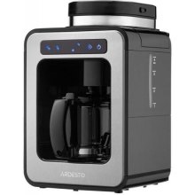 Кавоварка крапельна Ardesto FCM-DG064, 0.5л, зерно+мелена, дисплей, сріблясто-чорна