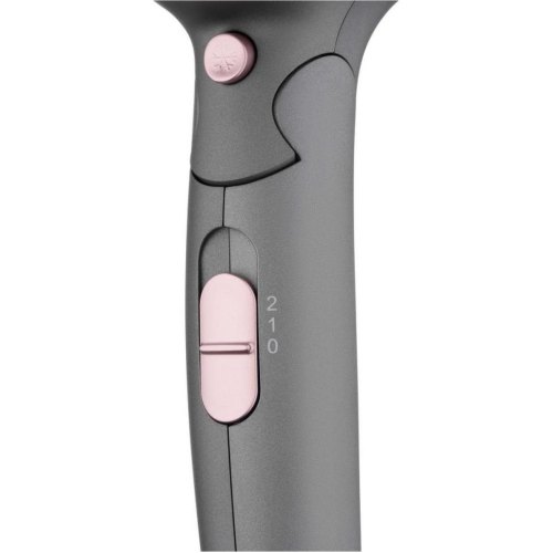 Фен Ardesto Pink Touch, 2000Вт, 2 швидкості, 2 температурних режими, складана ручка, сірий/рожевий (HD-R350PT)