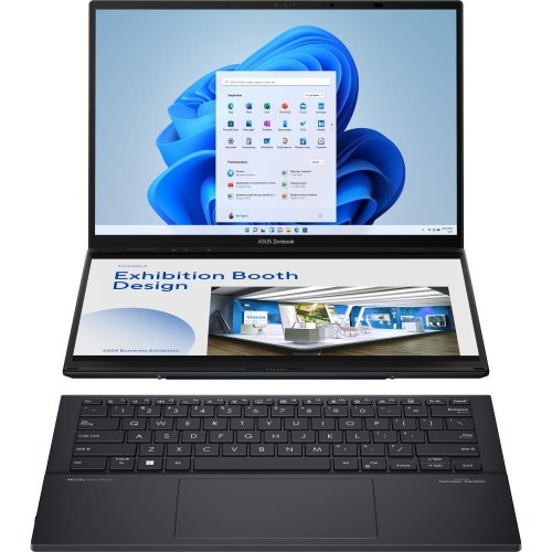 Ноутбук ASUS Zenbook Duo UX8406MA-QL104W 14 FHD OLED, Intel Ultra 9 185H, 32GB, SSD 2TB, UMA, Win11, сірий (90NB12U1-M00N80)