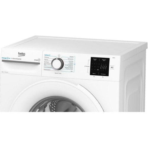 Пральна машина фронтальна Beko BM1WFSU38033WW, 8кг, 1000 об/хв, A+++, 55см, дисплей, інвертор, пара, біла